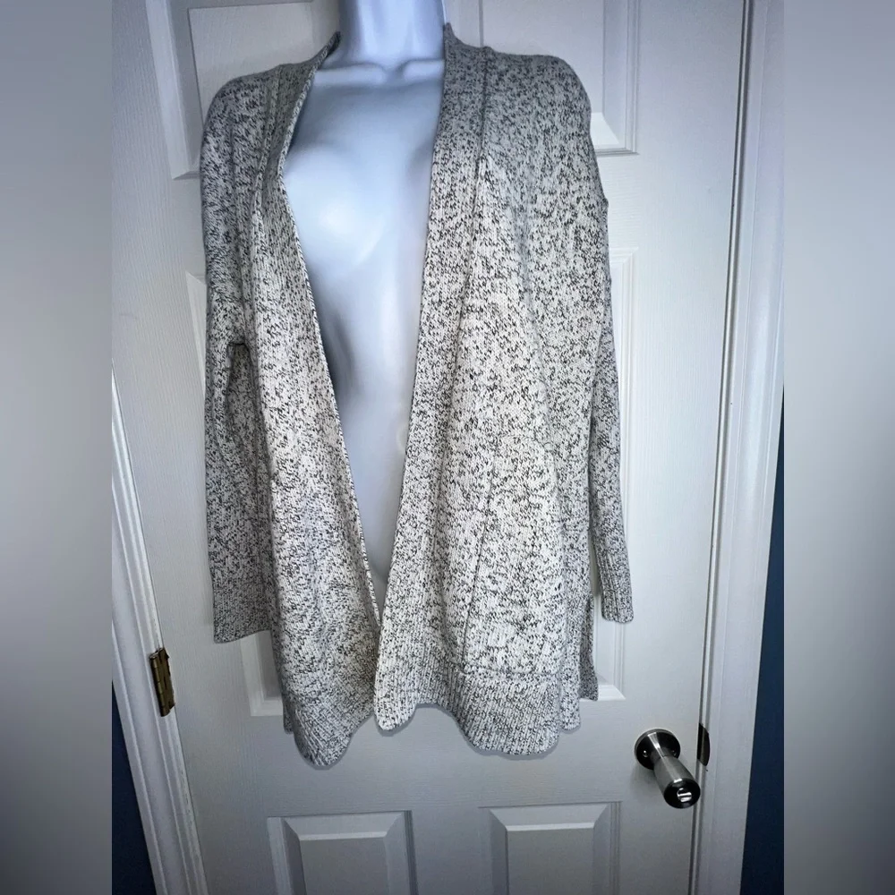 Madewell Women’s X Small White Marled Aztec Cotton Midland Cardigan Sweater XS
